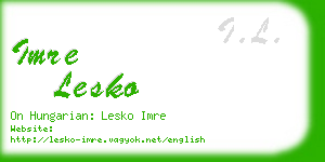 imre lesko business card